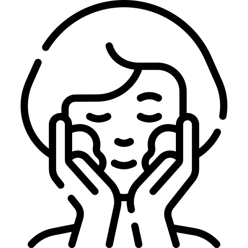 icon of a woman applying skincare