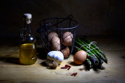 garlic and garlic on brown wooden table
