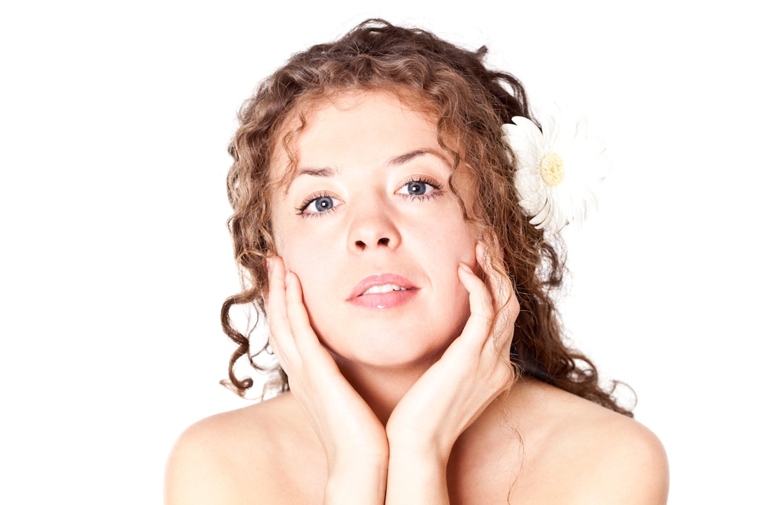 A woman with a flower in her hair