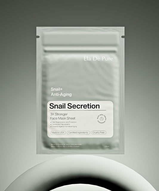 A face mask sheet package with snail secretion.