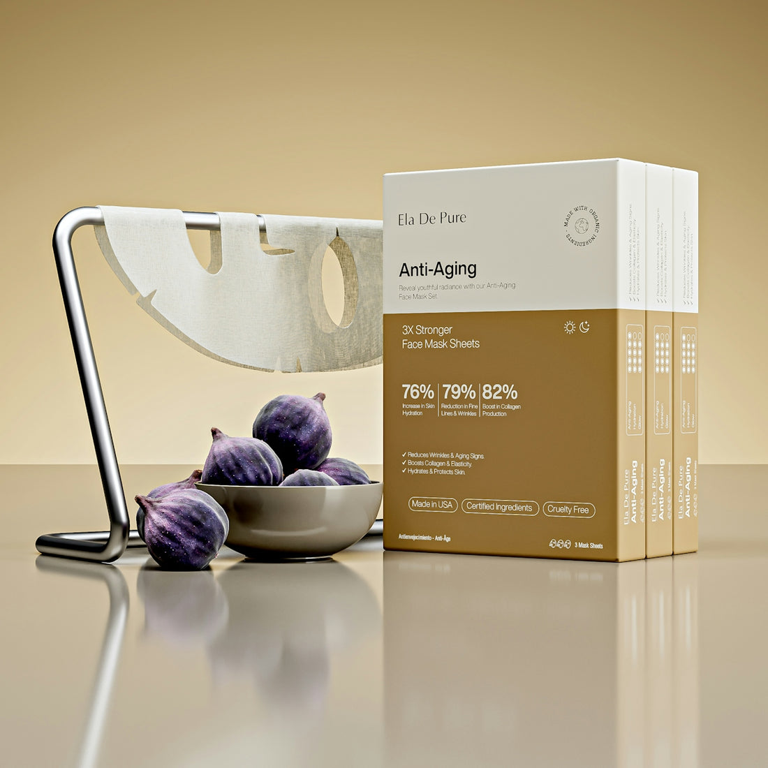 A white diffuser with purple wax melts and product box.