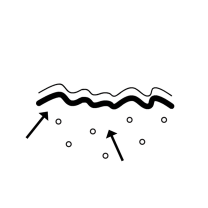 A GIF showing how wrinkles form on the skin as collagen levels deplete