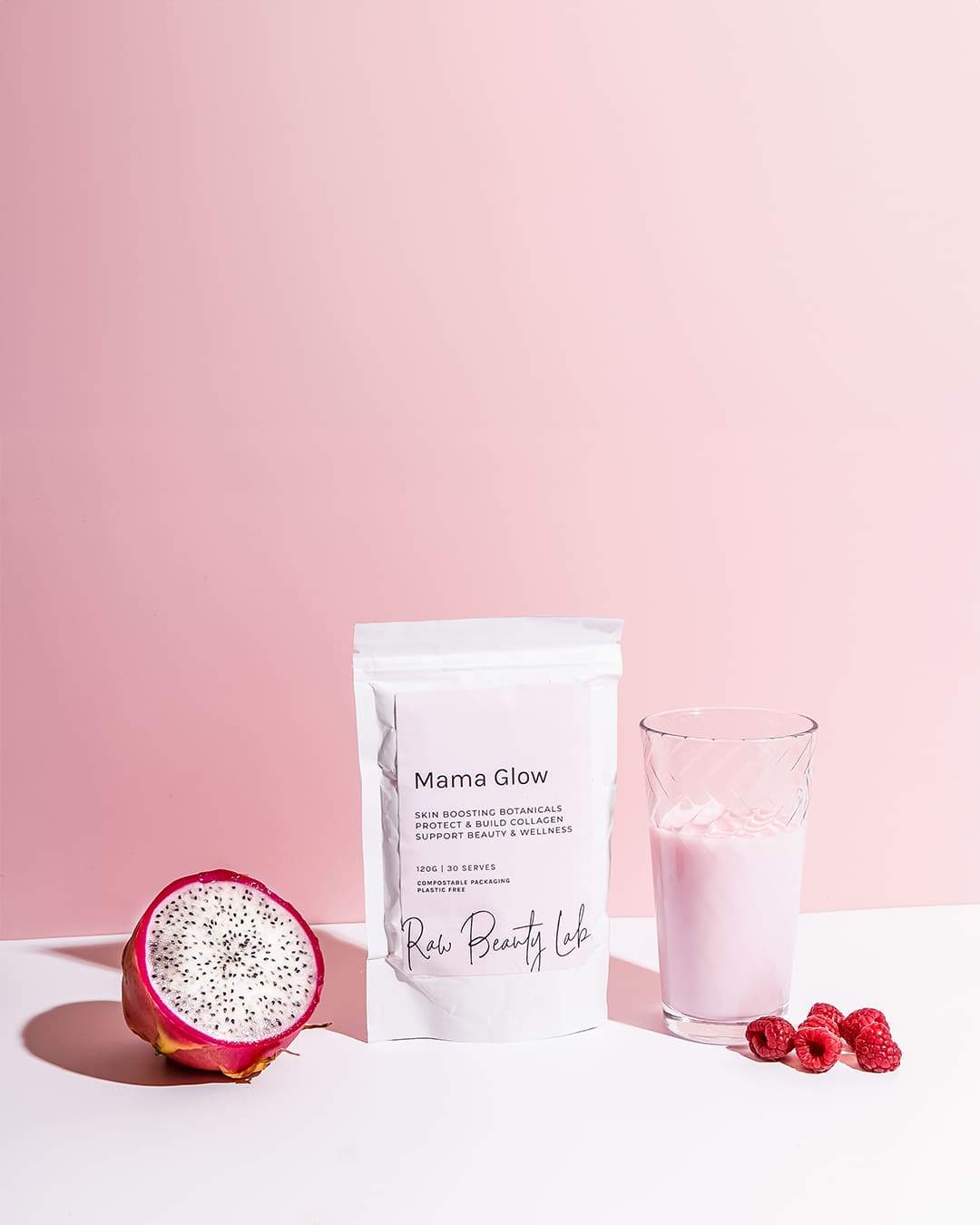 Image banner for Mama Glow Collagen Boost, a vegan, plant-based collagen formula for pregnant and nursing mothers