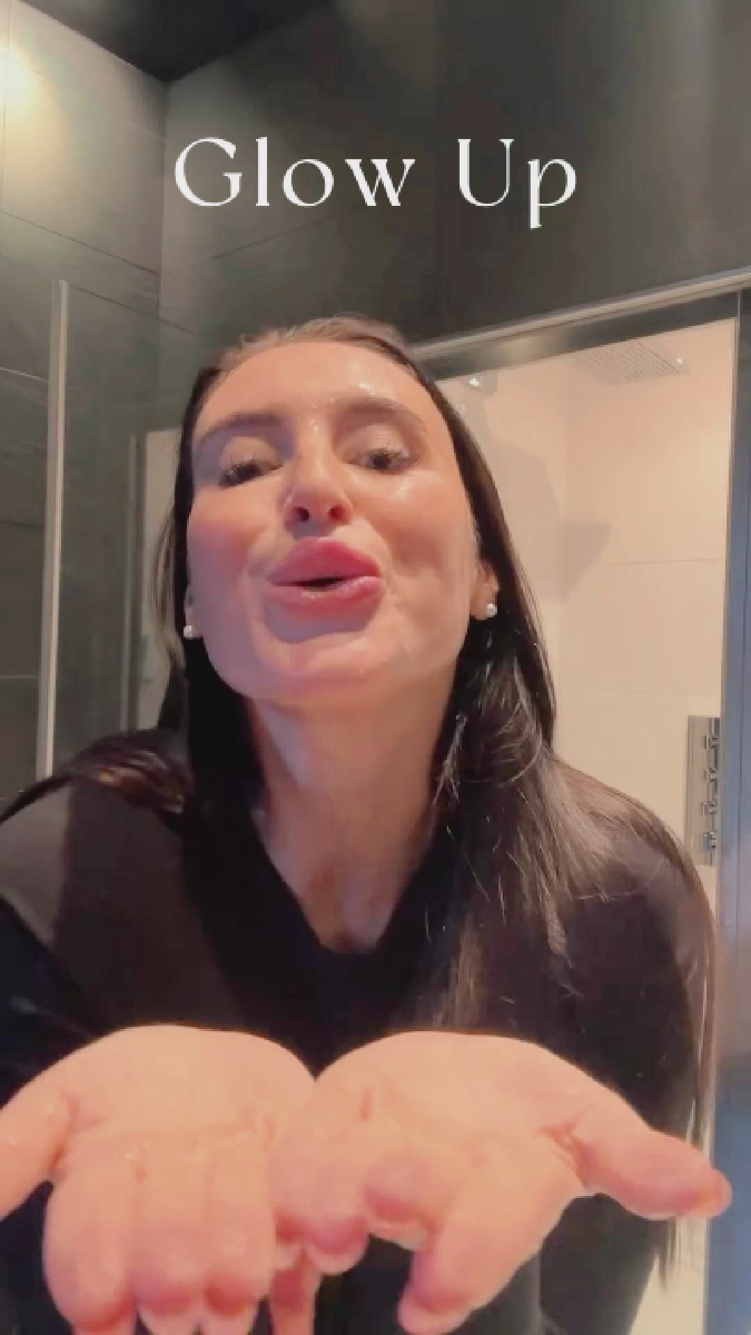 middle aged woman using a vegan collagen face mask by Raw Beauty Lab