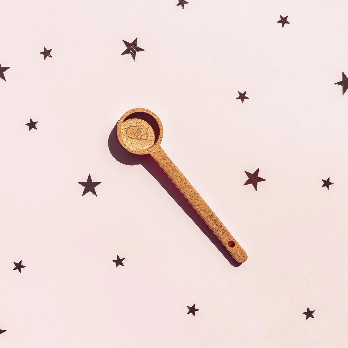 Wooden bamboo reusable scoop for supplement